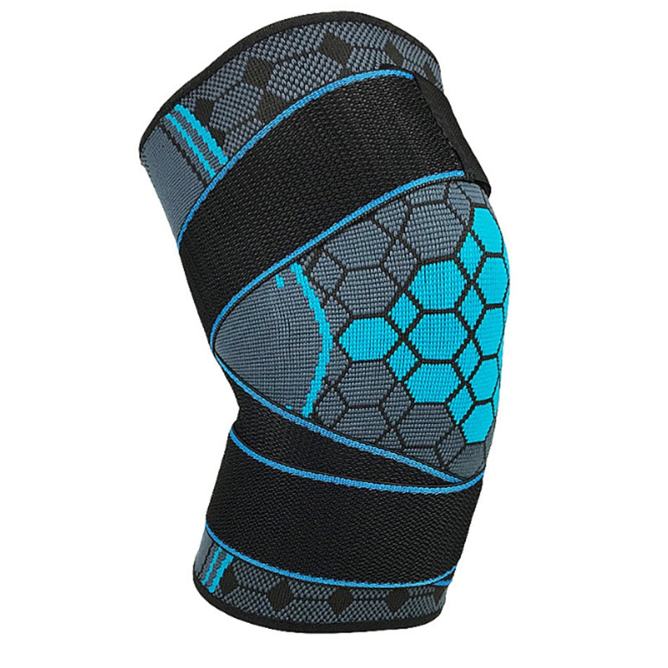 WorthWhile 1PC Sports Kneepad Men Pressurization Knee Pads Support Fitness Gear Elastic Basketball Volleyball Brace Protector - Snapitonline