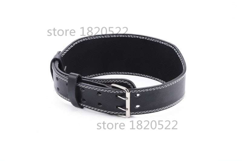 Leather Weightlifting Belt Gym Fitness Crossifit Dumbbell Barbell Powerlifting Back Support Power Training Weight Lifting Belt - Snapitonline