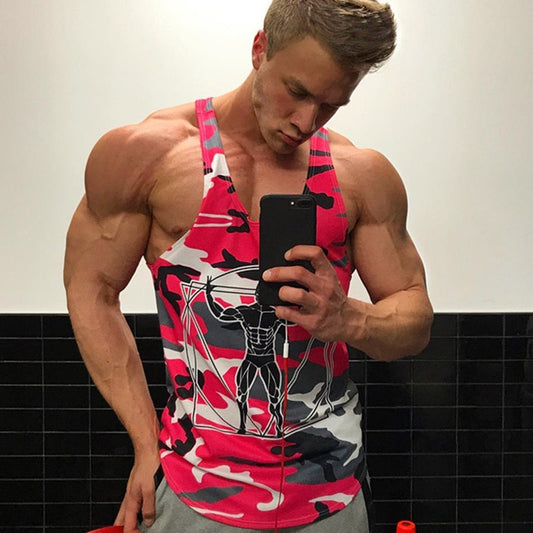 Men Bodybuilding Tank Tops Camouflage sleeveless Shirt Boy Gyms Fitness workout Singlet vest Undershirt Jogger Brand clothing - Snapitonline
