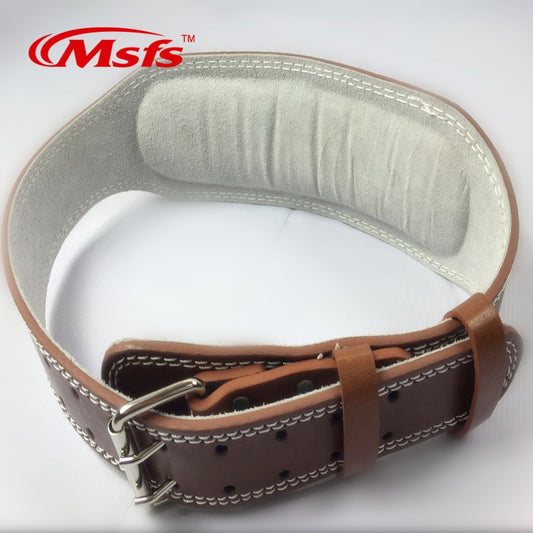 Leather Weightlifting Belt Gym Fitness Crossifit Dumbbell Barbell Powerlifting Back Support Power Training Weight Lifting Belt - Snapitonline