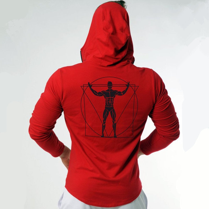 Mens Cotton Zipper Hoodie Man Casual Fashion Slim Sweatshirt Gyms Fitness Bodybuilding Jacket Coats Male Joggers Tops clothing - Snapitonline