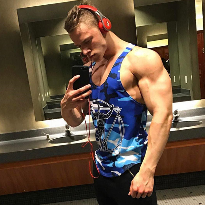 Men Bodybuilding Tank Tops Camouflage sleeveless Shirt Boy Gyms Fitness workout Singlet vest Undershirt Jogger Brand clothing - Snapitonline