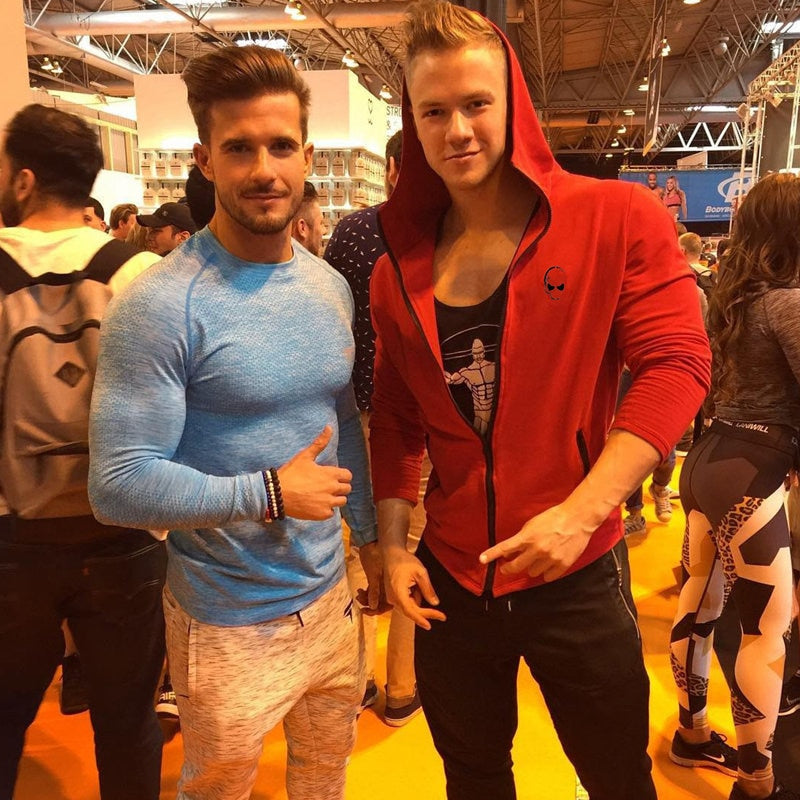 Mens Cotton Zipper Hoodie Man Casual Fashion Slim Sweatshirt Gyms Fitness Bodybuilding Jacket Coats Male Joggers Tops clothing - Snapitonline
