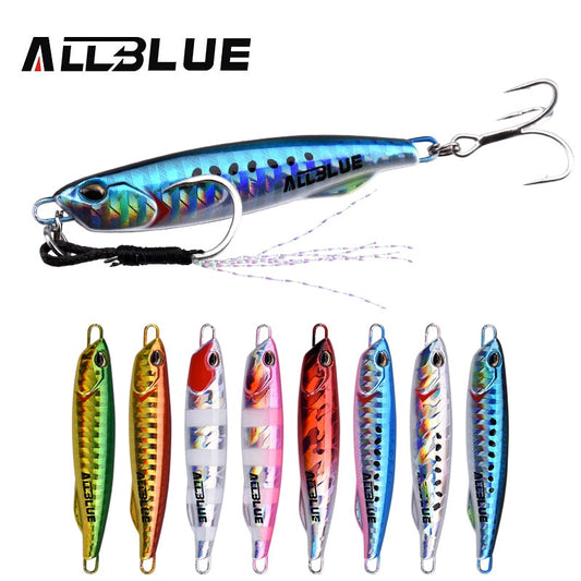 ALLBLUE DRAGER SLIM Metal Casting Jig Spoon 20G 30G Shore Drag Cast Jigging Sea Bass Lure Artificial Bait Fishing Tackle