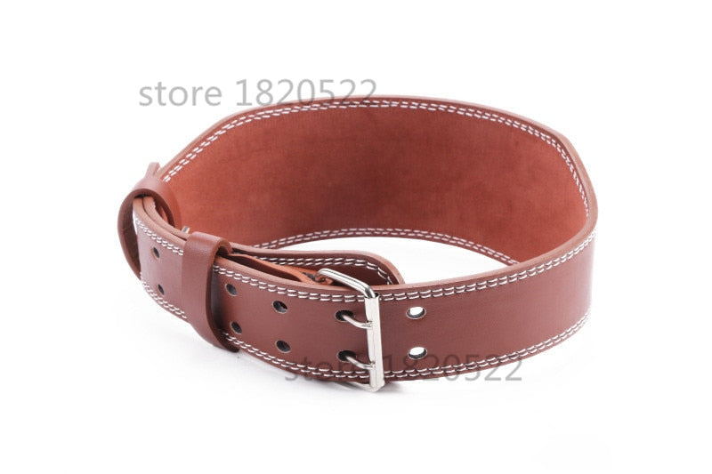 Leather Weightlifting Belt Gym Fitness Crossifit Dumbbell Barbell Powerlifting Back Support Power Training Weight Lifting Belt - Snapitonline
