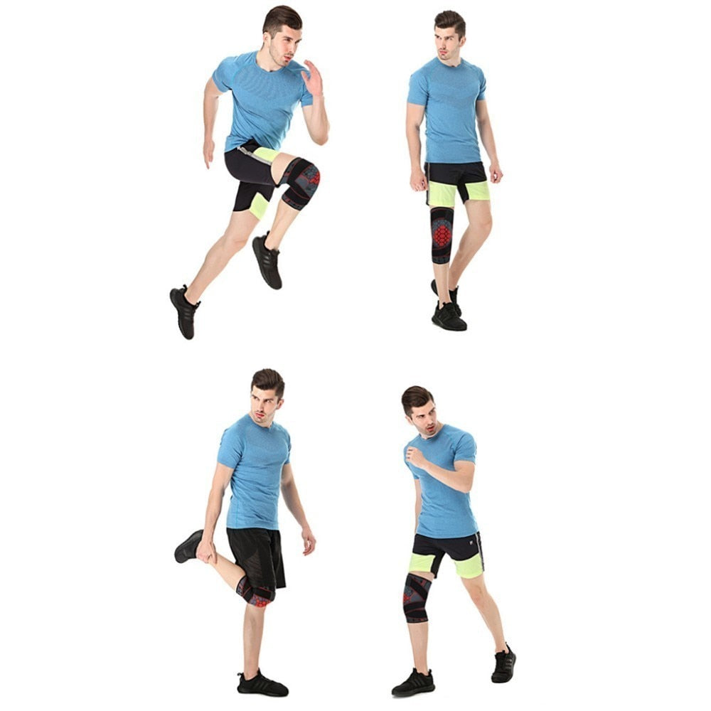 WorthWhile 1PC Sports Kneepad Men Pressurization Knee Pads Support Fitness Gear Elastic Basketball Volleyball Brace Protector - Snapitonline