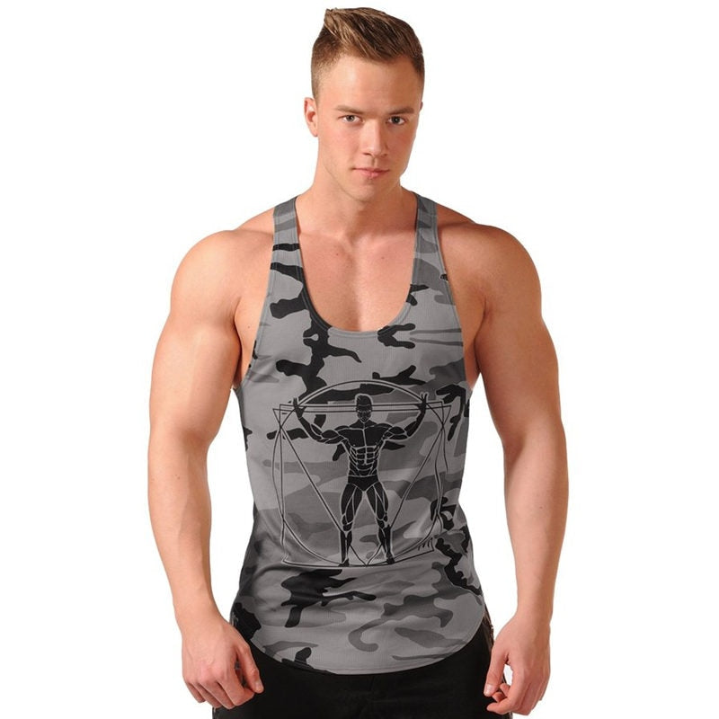 Men Bodybuilding Tank Tops Camouflage sleeveless Shirt Boy Gyms Fitness workout Singlet vest Undershirt Jogger Brand clothing - Snapitonline