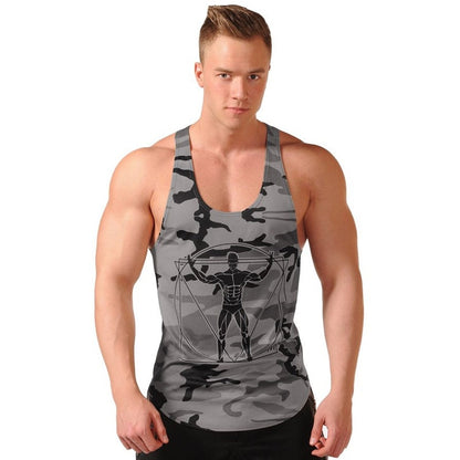 Men Bodybuilding Tank Tops Camouflage sleeveless Shirt Boy Gyms Fitness workout Singlet vest Undershirt Jogger Brand clothing - Snapitonline