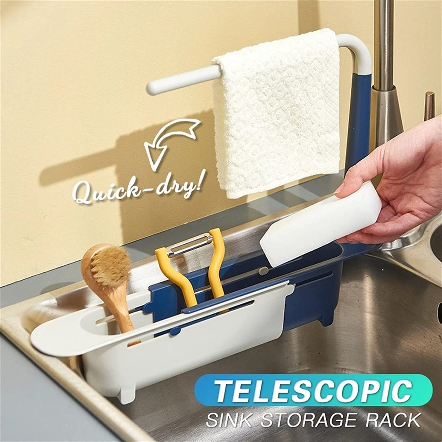 Updated Telescopic Sink Storage Rack - Snapitonline