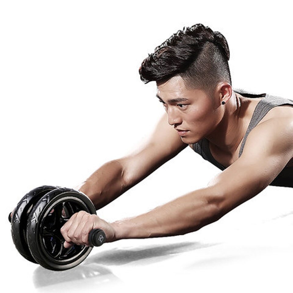 KoKossi Fashion Keep Fit Wheels No Noise Abdominal Wheel Ab Roller With Mat For Arm Waist Legs Exercise Gym Fitness Equipment - Snapitonline