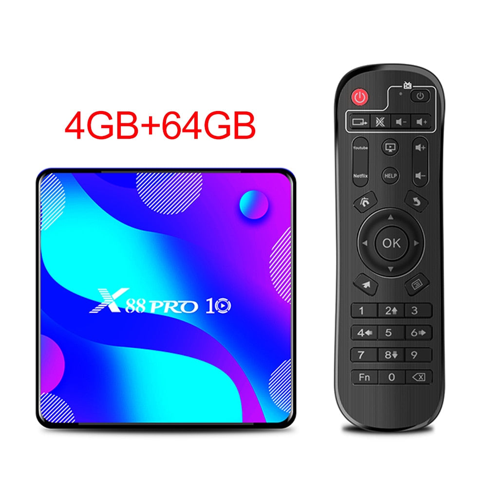TV Box Android 11 Smart TV Box X88 PRO 10 4GB 64GB 32GB Rockchip RK3318 4K TVbox Support Google Youtube Set Top Box x88pro 11.0