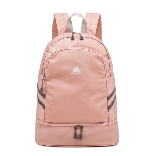 Women Pink Sport Gym Bag Waterproof Fitness Swimming Backpack Yoga Training Bag Shoe Compartment Travel Luggage Bag Sac De Sport - Snapitonline