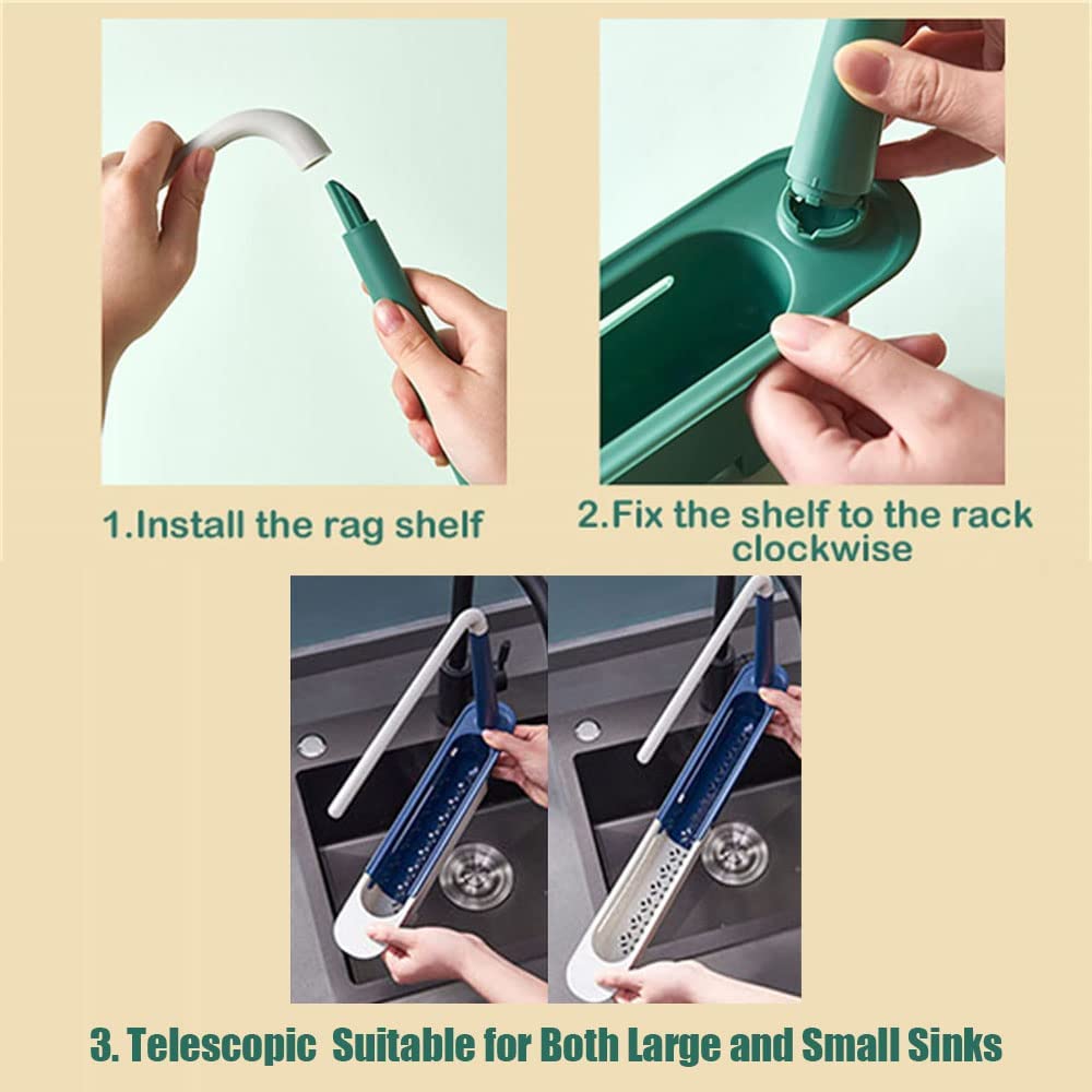 Updated Telescopic Sink Storage Rack - Snapitonline