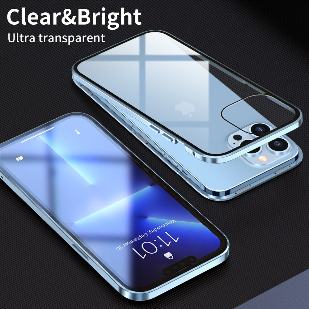 Magnetic Double-side Temper Glass Case - Snapitonline