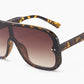 One Lens Square Simple Sunglasses Men Women Fashion UV400 Glasses