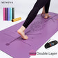 TPE Yoga Double Layer Non-Slip Mat Yoga Exercise Pad with Position Line For Fitness Gymnastics and Pilates - Snapitonline
