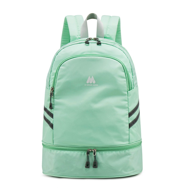 Women Pink Sport Gym Bag Waterproof Fitness Swimming Backpack Yoga Training Bag Shoe Compartment Travel Luggage Bag Sac De Sport - Snapitonline