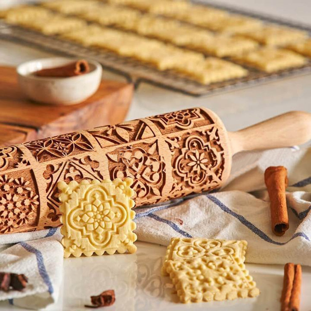 Vintage Cookies Rolling Pin - Snapitonline