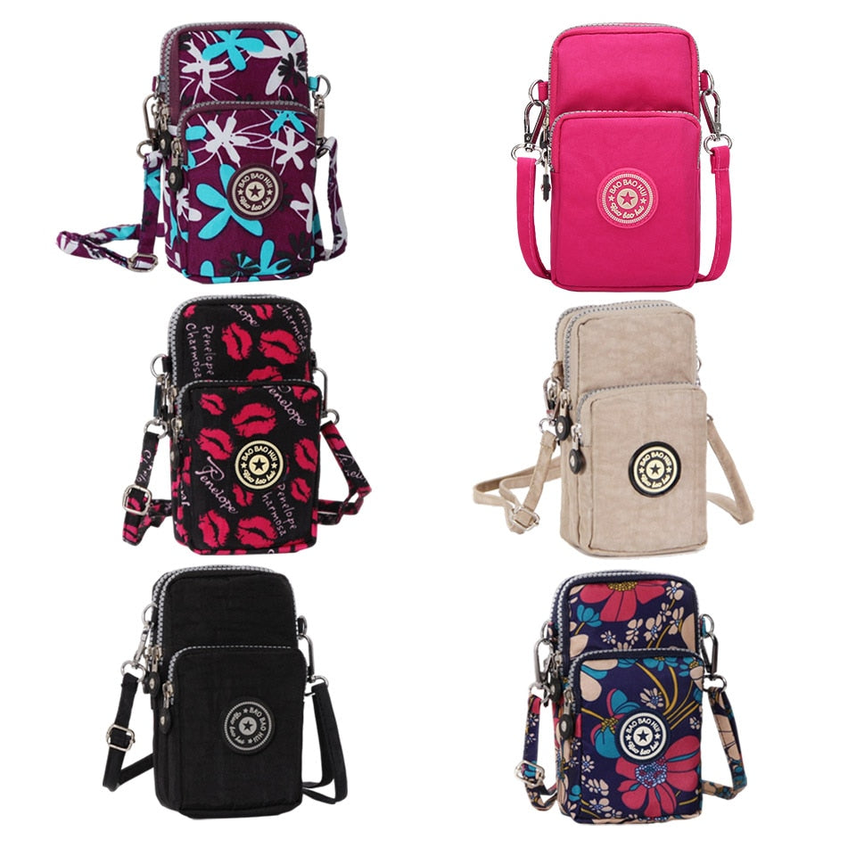 Small Shoulder Bags Nylon Women Mobile Phone Bags Mini Female Messenger Purse Lady Wallet New 2022 CrossBody Bag Sports Wallet - Snapitonline