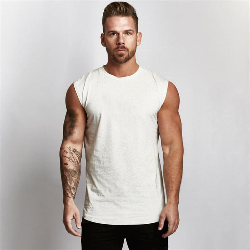 Muscleguy Brand Gyms Clothing Workout Sleeveless Shirt Tank Top Men Bodybuilding Fitness Mens Sportwear Muscle Vests Men Tanktop - Snapitonline