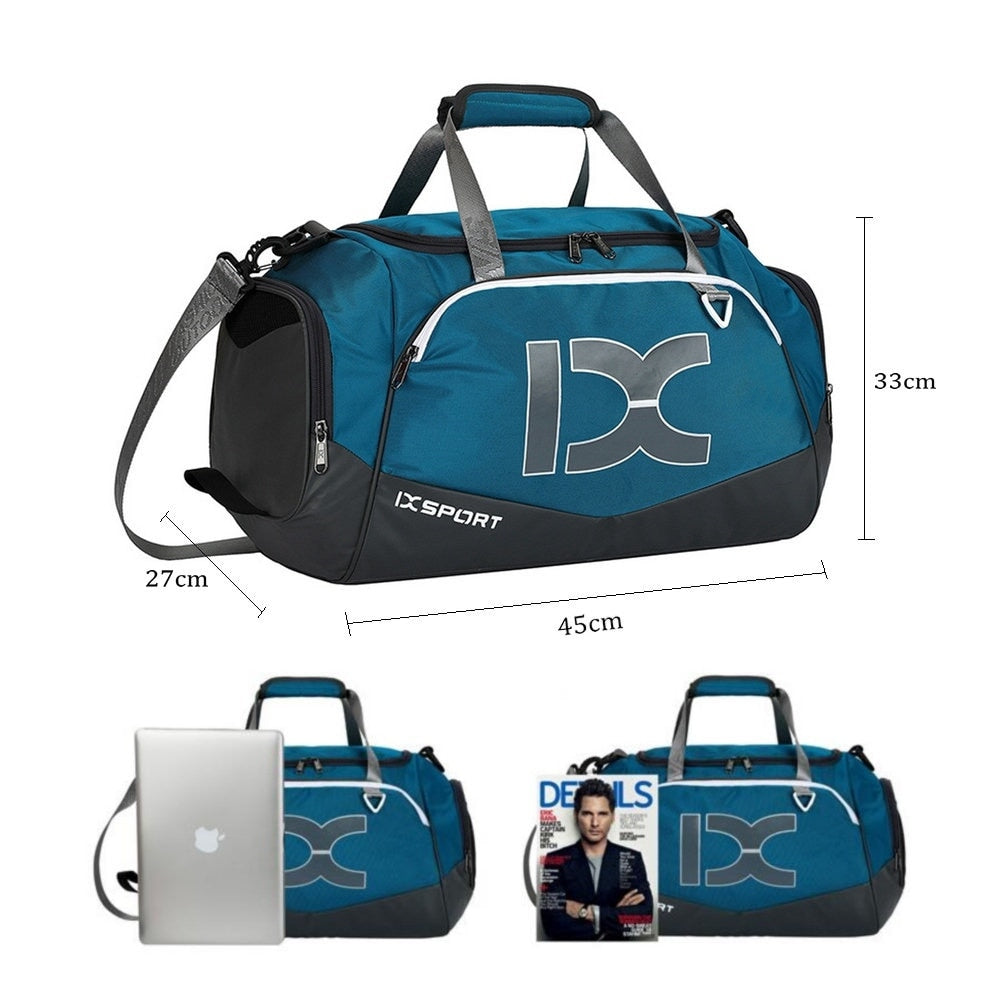 INOXT Men Women Fitness Training Dry Wet Gym Bags Waterproof Travel Shoulder Bag Outdoor sac de sport Handbag 40L Large Capacity - Snapitonline