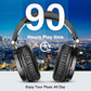Oneodio Bluetooth Wireless Headphones With Microphone 90Hrs Foldable Over Ear Bluetooth 5.2 Headset For Mobile Phone PC Sports - Snapitonline