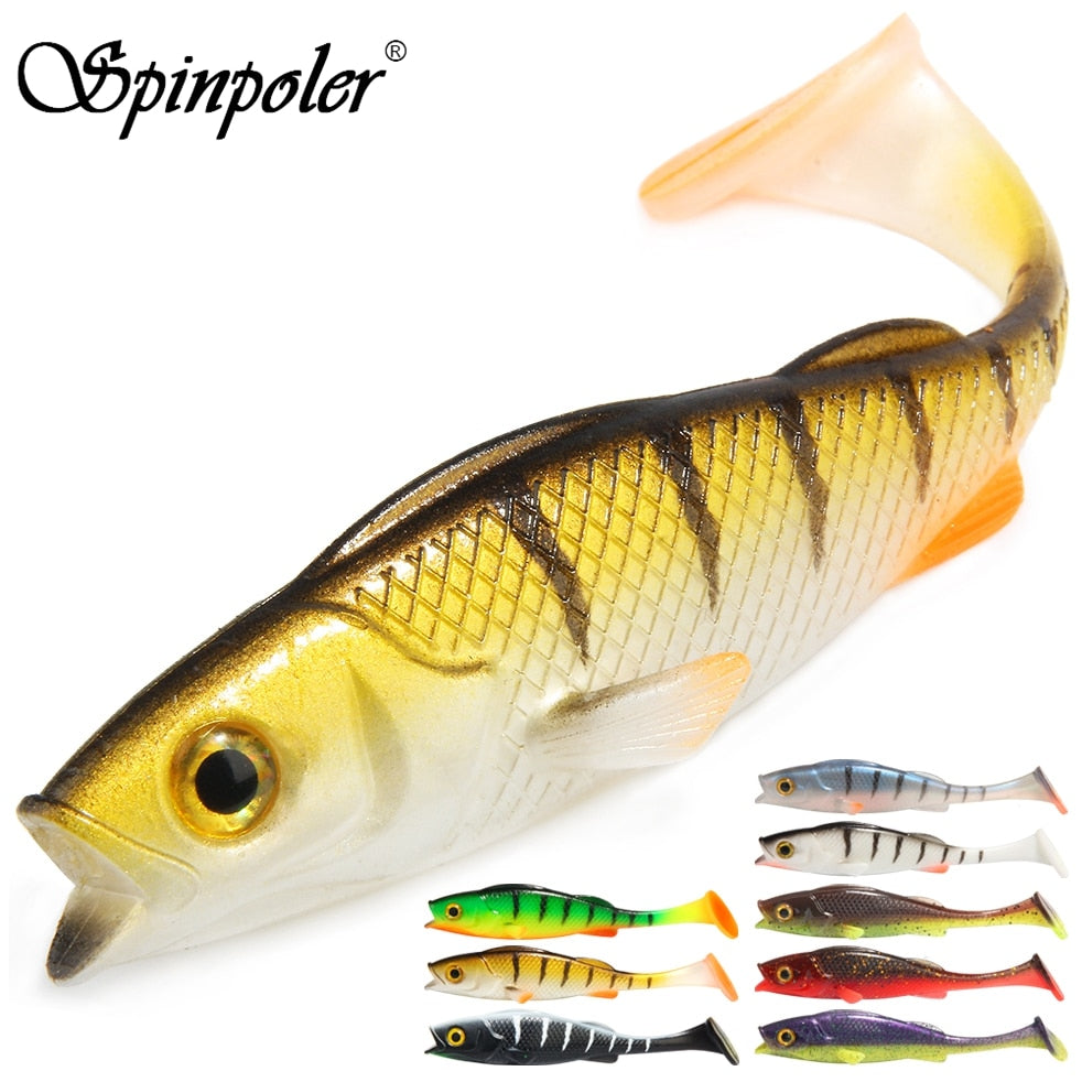 Spinpol Vigour Perch Fishing Lure 7cm 11cm 14cm Soft Bait Shad UV-Active Wobble Craft Rubber Fish Swimbait For Perch, Pike, Zander