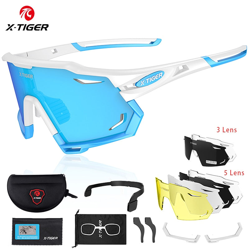 X-TIGER Cycling Glasses UV400 Photochromic Cycling Sunglasses Sports Polarized Mens Sunglasses MTB Racing Bike Glasses Eyewear