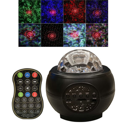 LED Starry Sky Projector Night Light Galaxy Star Projector Ocean Wave Night Lamp With Music Bluetooth Speaker For Childrens - Snapitonline