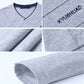 TFETTERS Fashion Men T-shirt Slim Fit Custom T-shirt Crease Design Long Stylish Luxury V Neck Fitness T-shirt Tee Shirt Homme - Snapitonline
