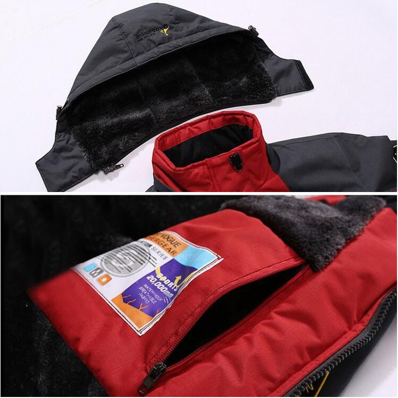 Winter Parka Men Windbreak Plus Velvet Thick Warm Windproof Fur Coats Male Military Hooded Anorak Jackets Mens Winter Jackets - Snapitonline