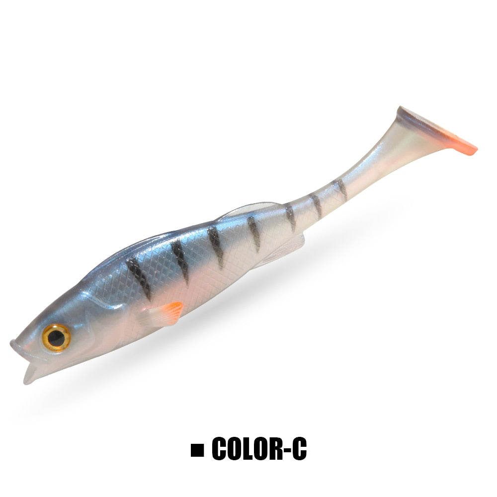 Spinpol Vigour Perch Fishing Lure 7cm 11cm 14cm Soft Bait Shad UV-Active Wobble Craft Rubber Fish Swimbait For Perch, Pike, Zander