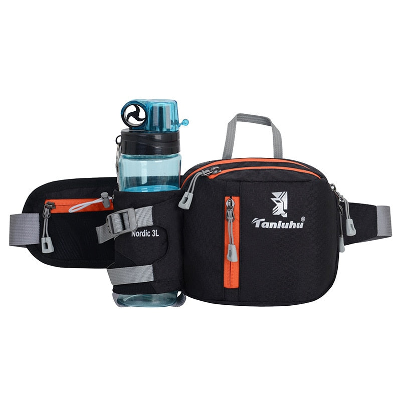 Running Bag Waist Belt Pack Outdoor Marathon Gym Sport Fitness Water Bottle Pouch Fanny Waist Pack Riding Cycling Phone Pocket - Snapitonline