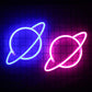 Planet LED Lights Neon Light Sign Bedroom Decor Neon Sign Night Lamp for Rooms Wall Art Bar Party USB or Battery Powered