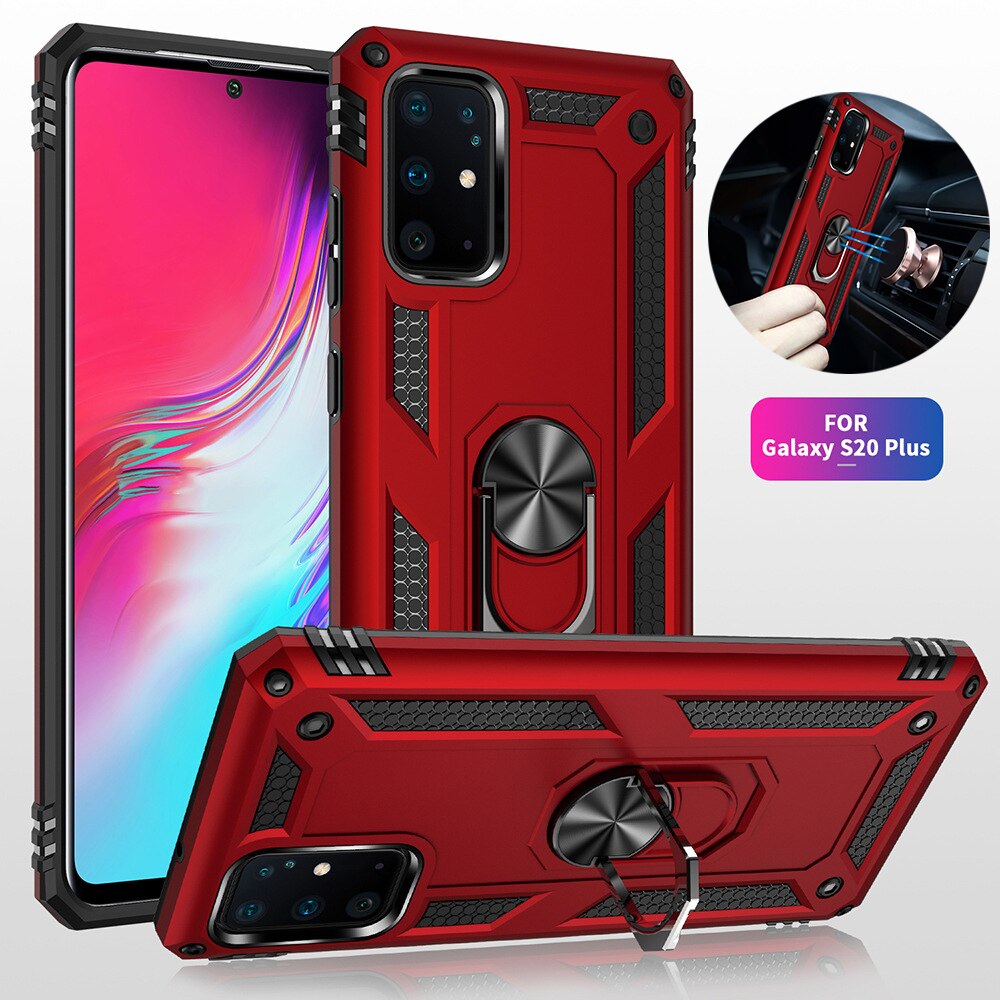S22 Ultra Plus S20 FE S20FE S21 S 21 Plus Ultra Case Shockproof Armor Ring Stand Cover For Samsung Galaxy S20 Ultra Plus S20 FE - Snapitonline