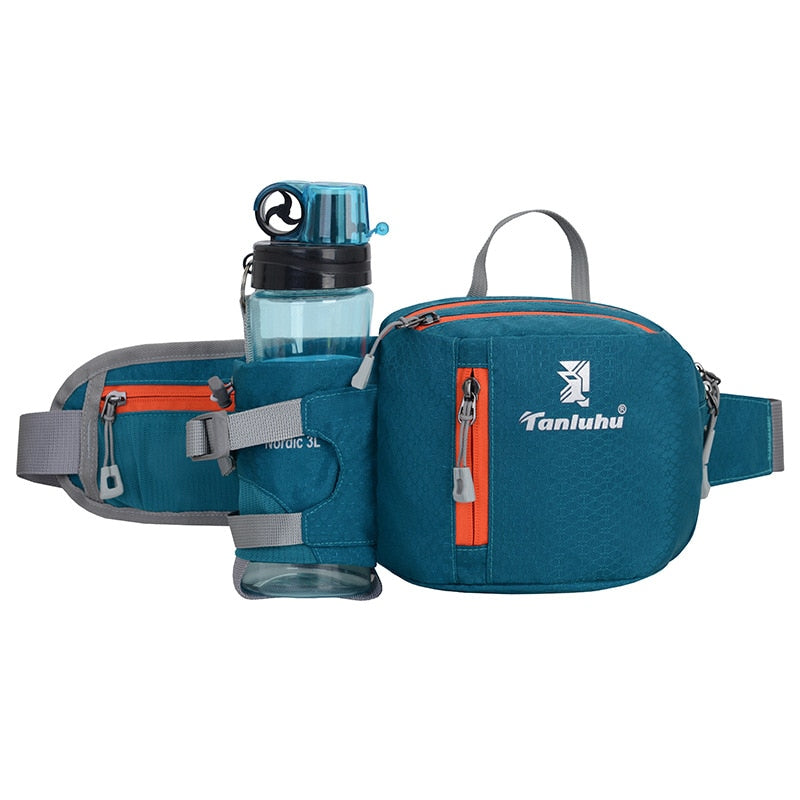 Running Bag Waist Belt Pack Outdoor Marathon Gym Sport Fitness Water Bottle Pouch Fanny Waist Pack Riding Cycling Phone Pocket - Snapitonline