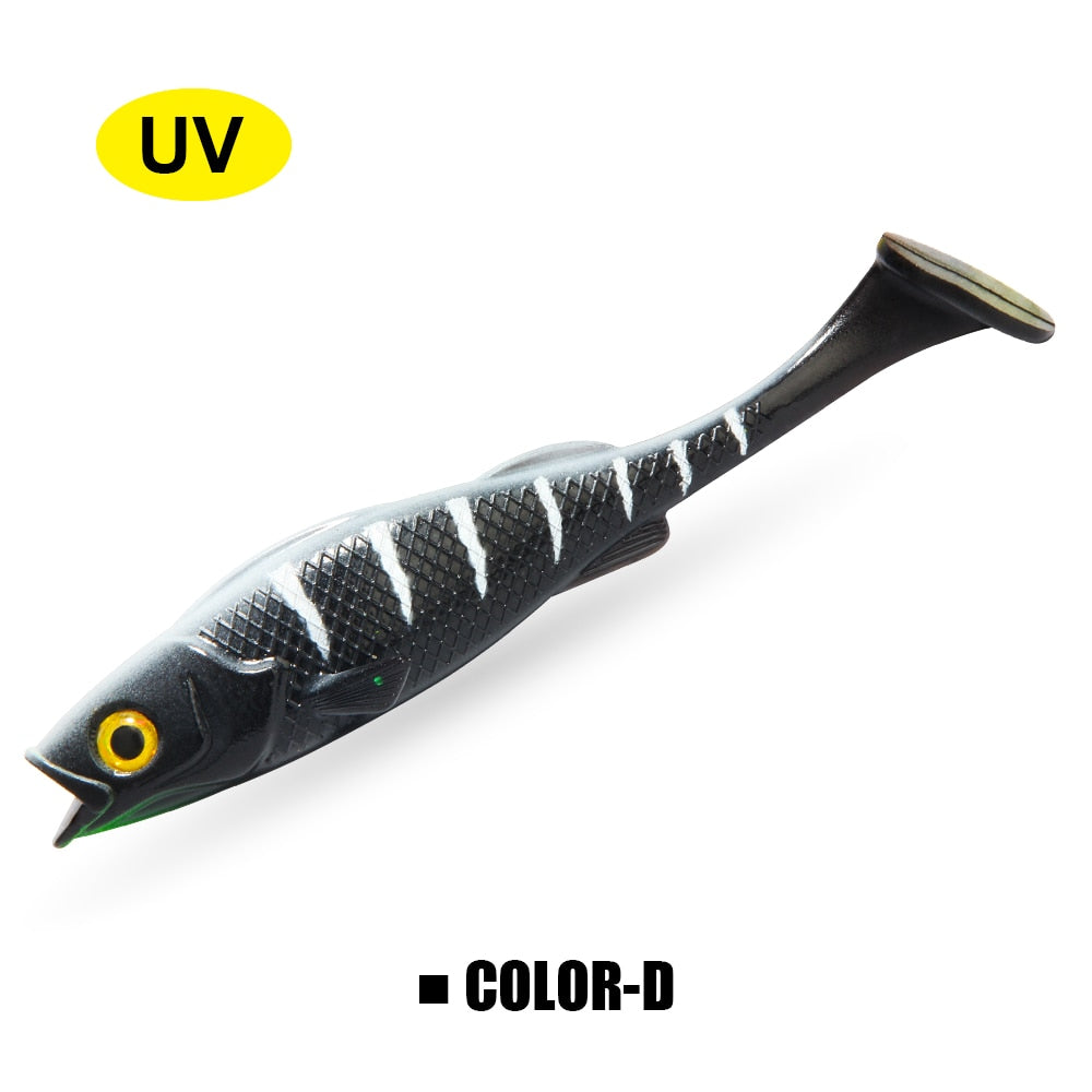 Spinpol Vigour Perch Fishing Lure 7cm 11cm 14cm Soft Bait Shad UV-Active Wobble Craft Rubber Fish Swimbait For Perch, Pike, Zander