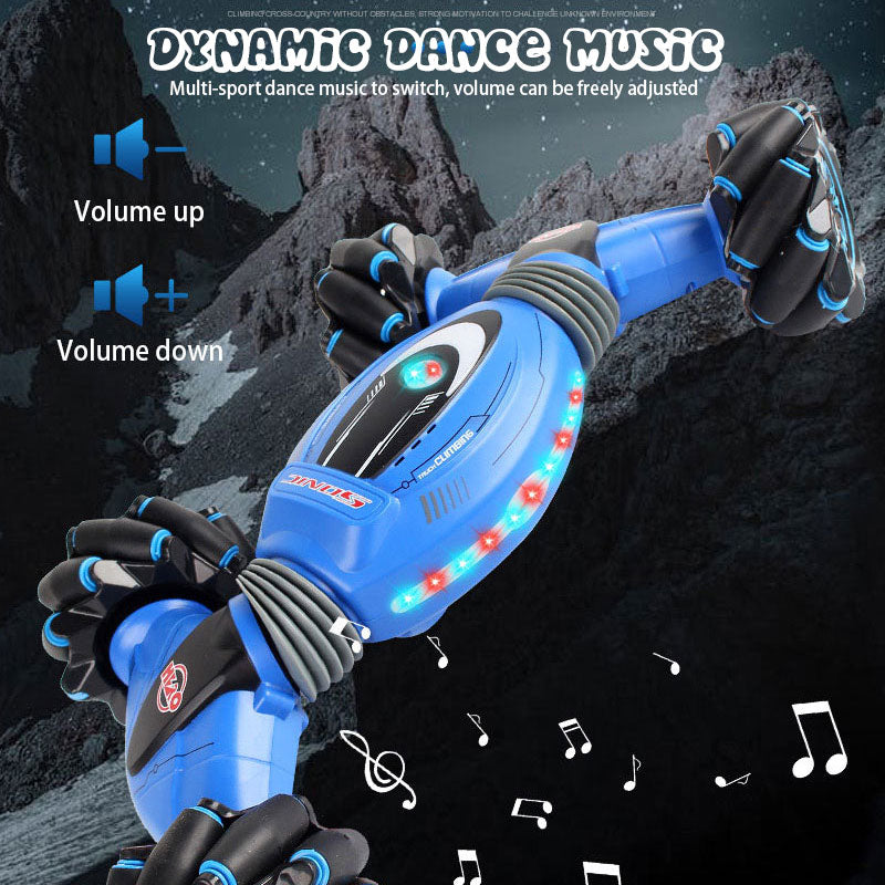 ZWN C1/ C1 MINI 4WD RC CAR Radio Gesture Induction 2.4G Toy Light Music Drift Dancing Twist Stunt Remote Control Car for Kids - Snapitonline