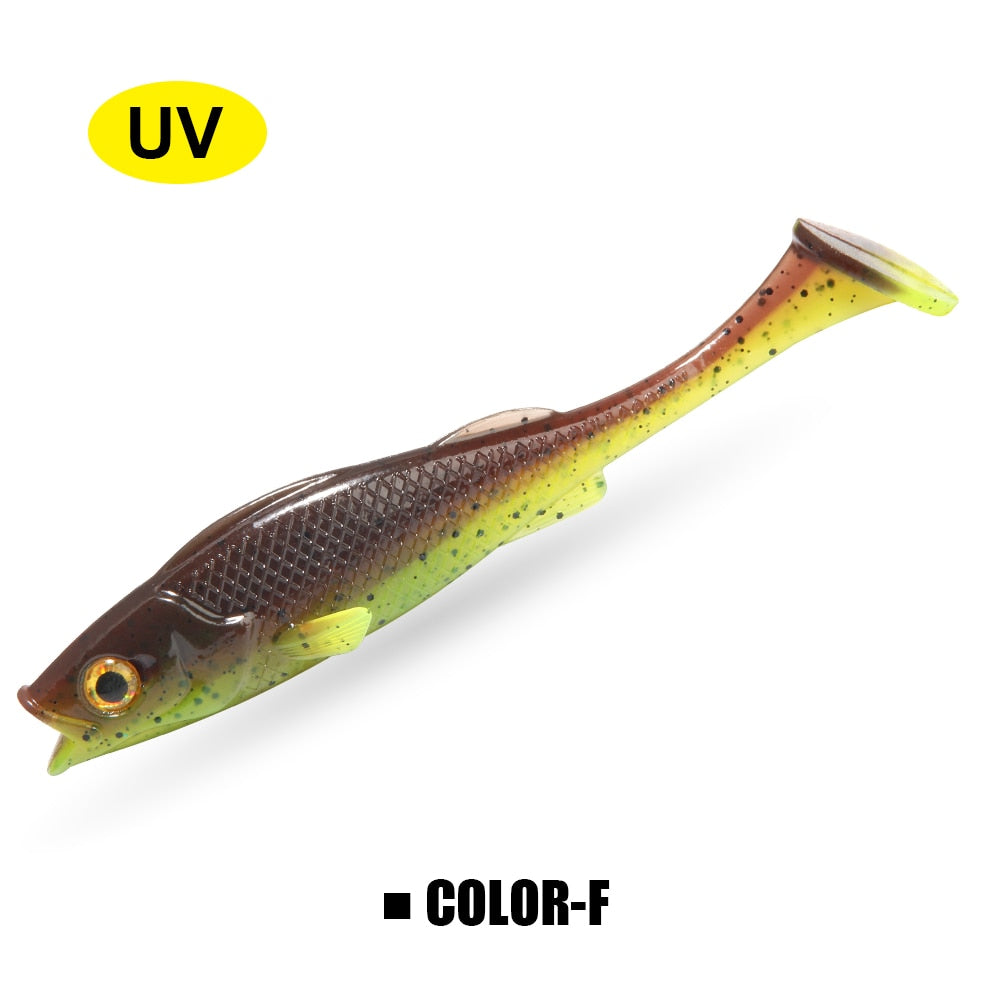 Spinpol Vigour Perch Fishing Lure 7cm 11cm 14cm Soft Bait Shad UV-Active Wobble Craft Rubber Fish Swimbait For Perch, Pike, Zander