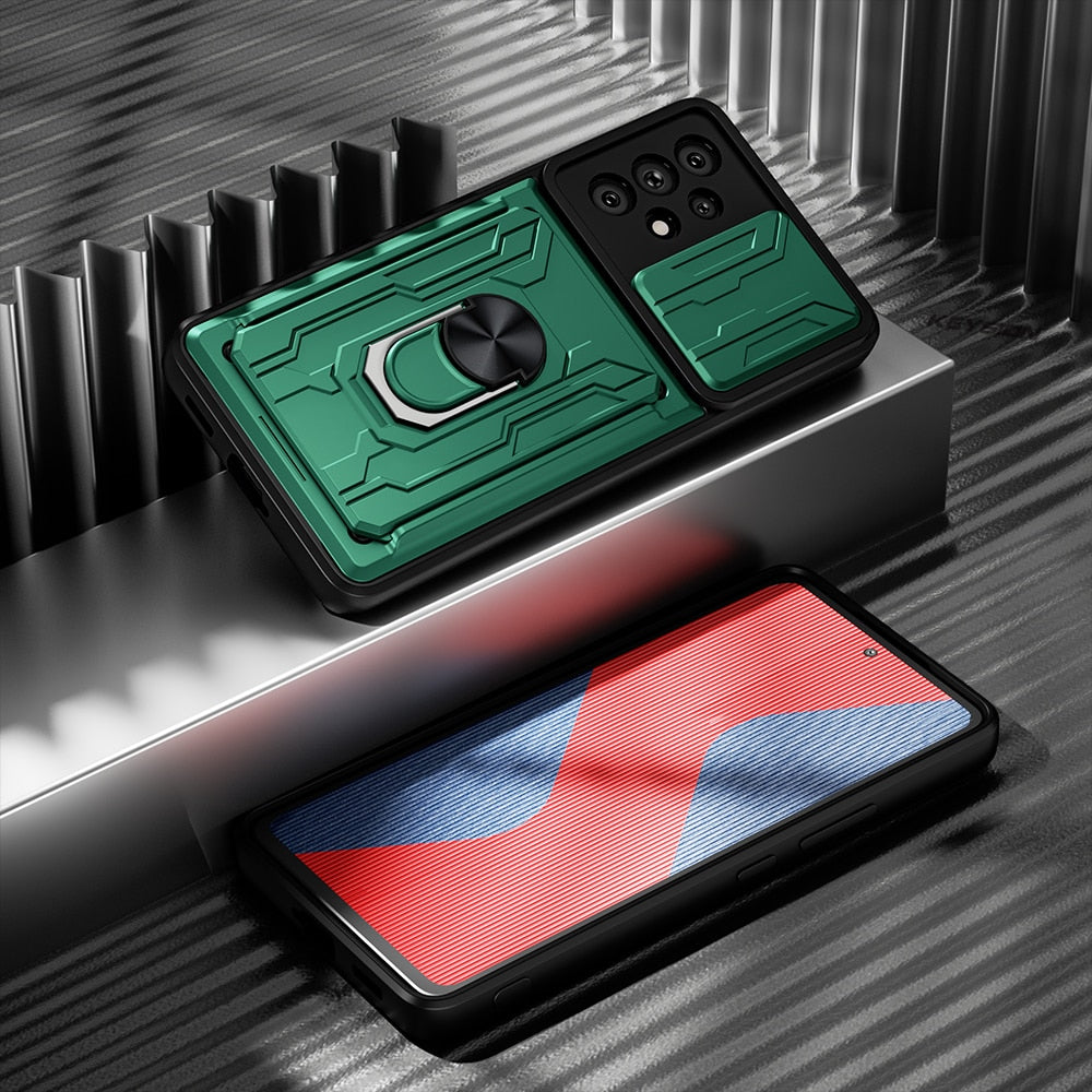 KEYSION Shockproof Case for Samsung A53 5G A33 A73 A52 A72 A32 A22 A12 Card Bag Camera Protection Phone Cover for Galaxy A23 A13