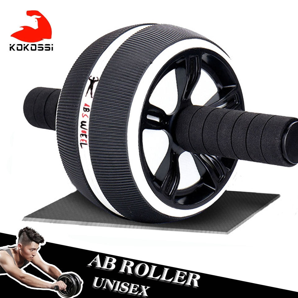 KoKossi Fashion Keep Fit Wheels No Noise Abdominal Wheel Ab Roller With Mat For Arm Waist Legs Exercise Gym Fitness Equipment - Snapitonline