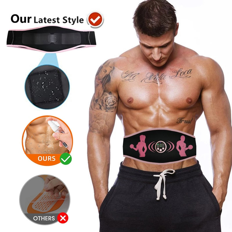 EMS Muscle Stimulation Abs Abdominal Belt Trainer Stimulator Massage Fitness Slimming Massager Belly Weight Loss Body Shaping