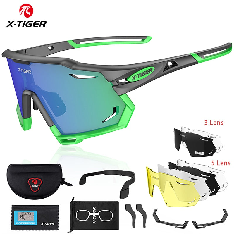 X-TIGER Cycling Glasses UV400 Photochromic Cycling Sunglasses Sports Polarized Mens Sunglasses MTB Racing Bike Glasses Eyewear