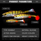 Spinpol Vigour Perch Fishing Lure 7cm 11cm 14cm Soft Bait Shad UV-Active Wobble Craft Rubber Fish Swimbait For Perch, Pike, Zander