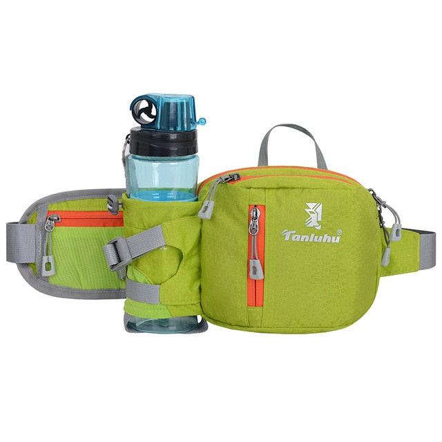 Running Bag Waist Belt Pack Outdoor Marathon Gym Sport Fitness Water Bottle Pouch Fanny Waist Pack Riding Cycling Phone Pocket - Snapitonline