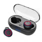 Y50 upgrade version Bluetooth Earphone Wireless Headphone Stereo Headset Sport Earbuds Microphone  Charging Box For Smartphone - Snapitonline