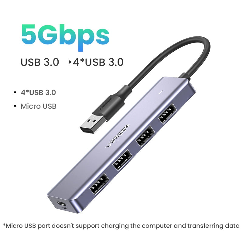 UGREEN USB C Hub 4 Ports USB Type C to USB 3.0 Hub Splitter Adapter for MacBook Pro iPad Pro Samsung Galaxy Note 10 S10 USB Hub - Snapitonline