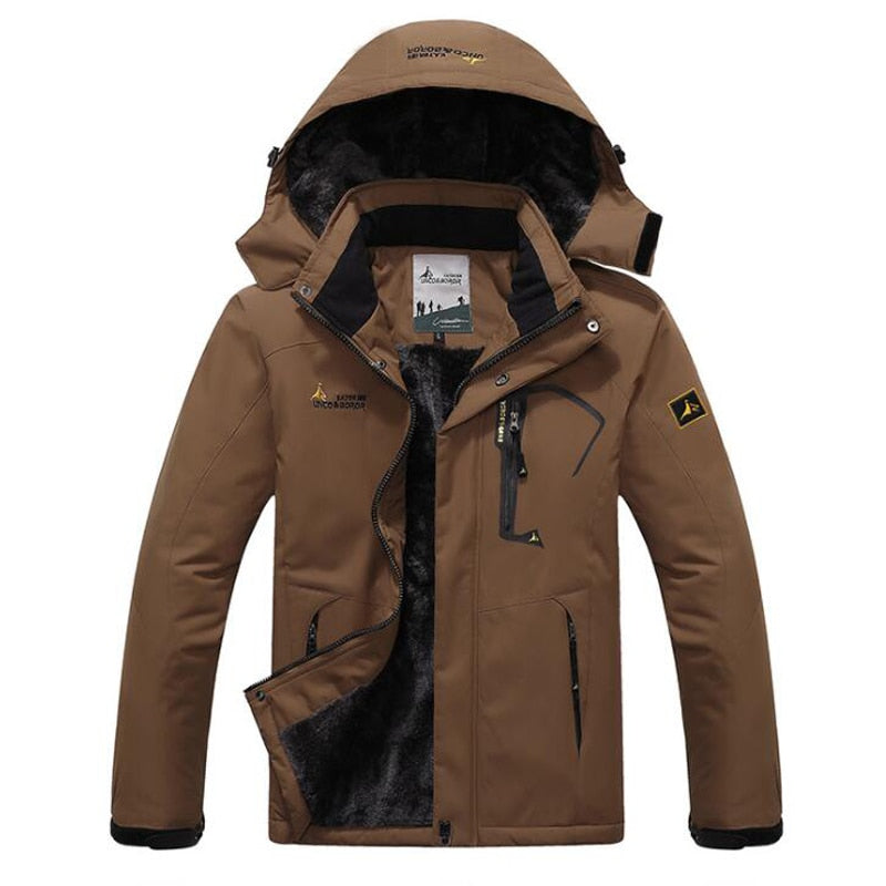 Winter Parka Men Windbreak Plus Velvet Thick Warm Windproof Fur Coats Male Military Hooded Anorak Jackets Mens Winter Jackets - Snapitonline