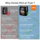 MIUI 10L/12.7QT Electric Air Fryer Oven MI-CYCLONE Rotisserie Dehydrator LED Large Capacity Chicken Frying Machine 5in1 - Snapitonline