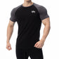 Men Cotton Patchwork T-shirt Summer Gym Fitness Bodybuilding Skinny Short sleeve Shirts Male Casual Training Tees Tops Clothing - Snapitonline
